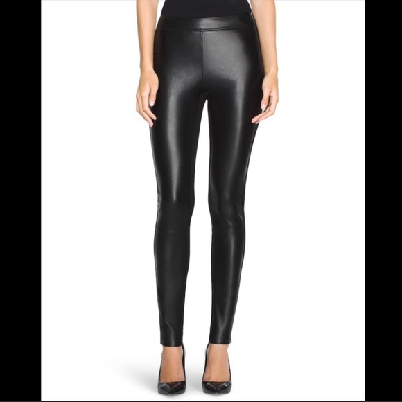 White House Black Market Pants - WHBM The Leggings black vegan leather size 8